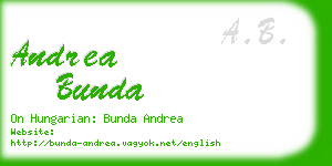 andrea bunda business card